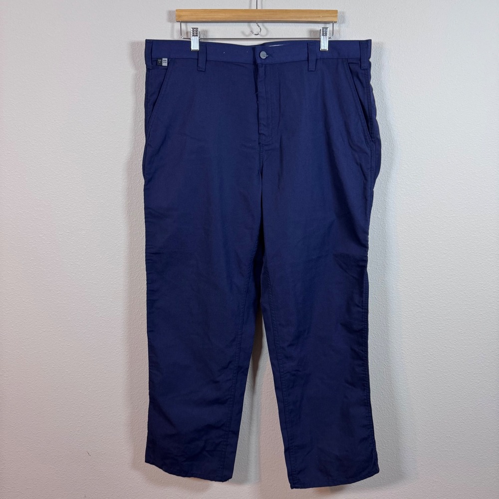 Carhartt FR Flame Resistant Canvas Utility Work Pants CAT 2 Navy Blue 38x32